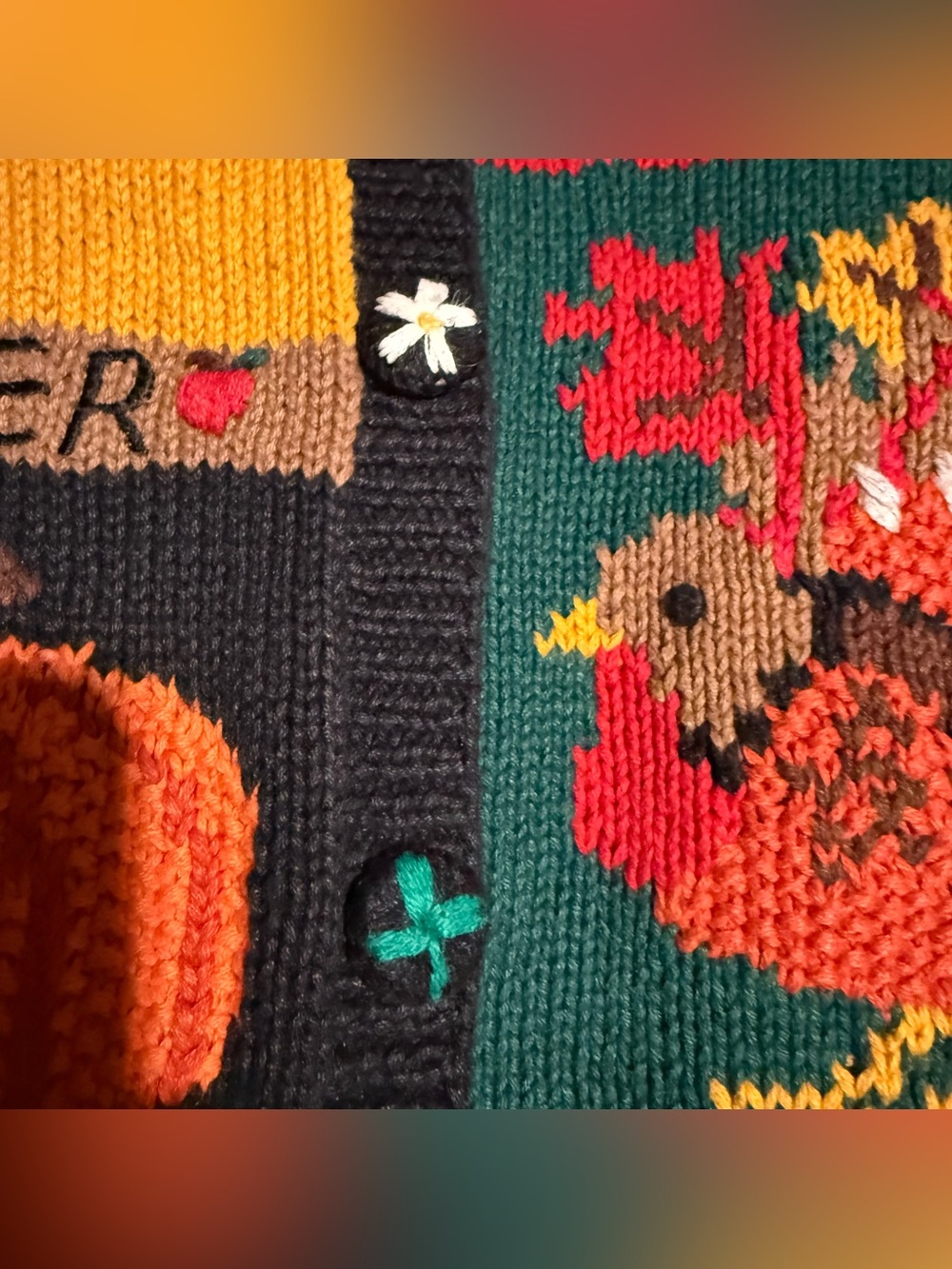 Belle Pointe Vintage 90’s Ugly Christmas halloween Sweater Chunky Teacher Sz L - Picture 4 of 14